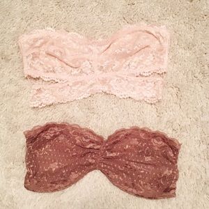 Free People Lace Bandeau Bundle NWOT